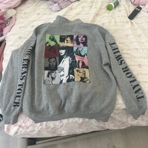 Gray Taylor Swift Eras Tour quarter zip